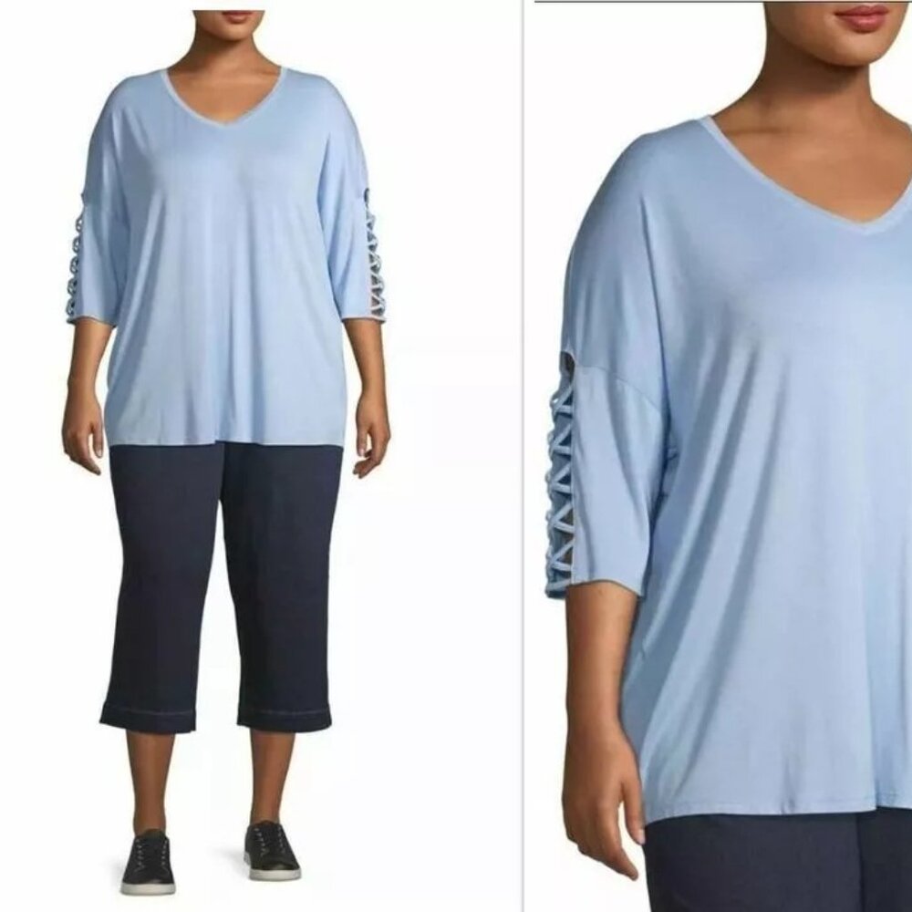 Women's Plus Size Top Blouse, Terra & Sky Plus Size Top, Women's Blouse,